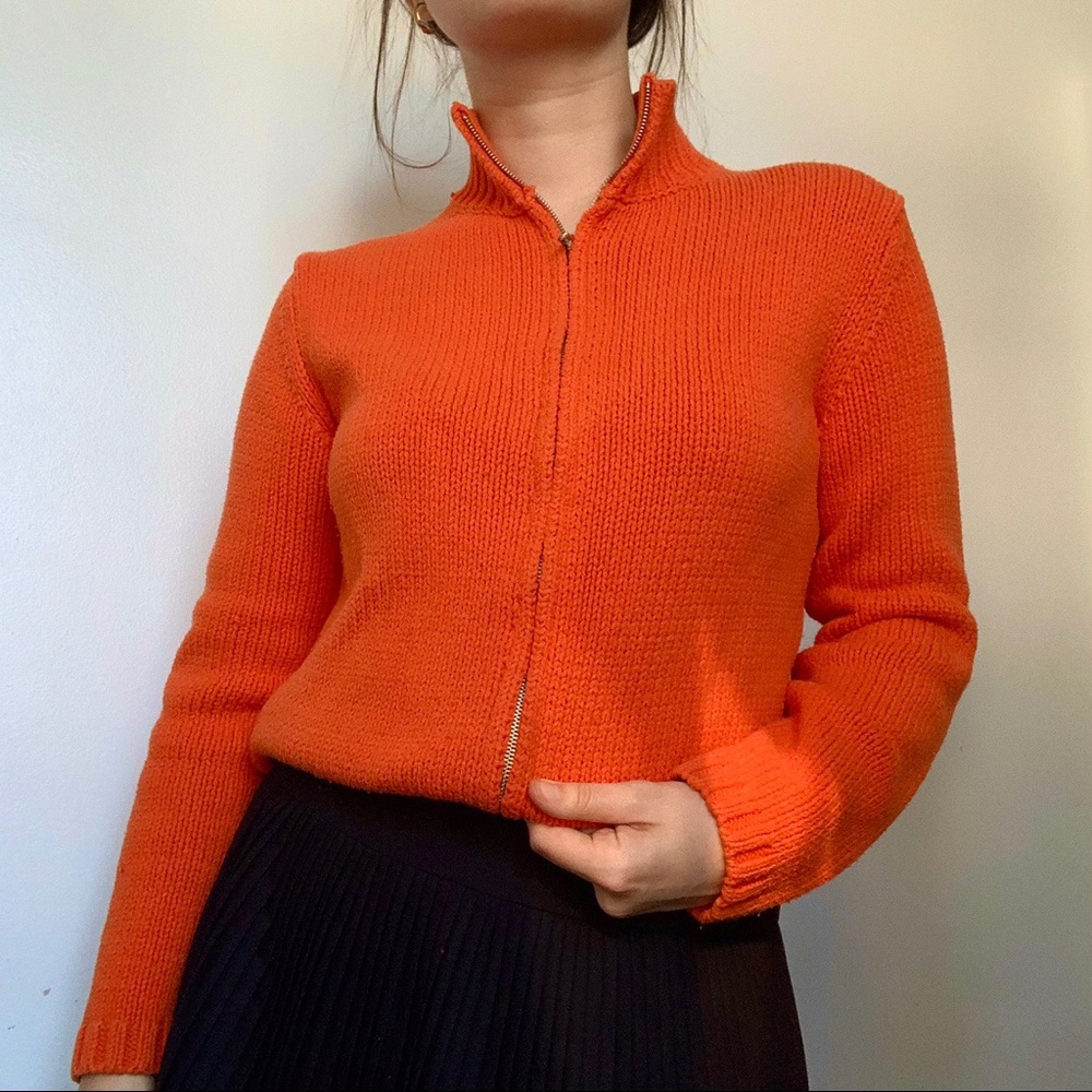 Funky Vintage Knit Zip Up Cardigan